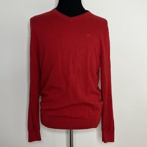 SOUTHERN TIDE Men’s Red V-Neck Cotton Sweater L
